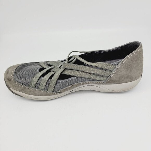 Dansko Sz 38 US 7.5-8 Hilde Mary Jane Comfort Driving Shoes Gray Suede Slip On - Picture 8 of 10